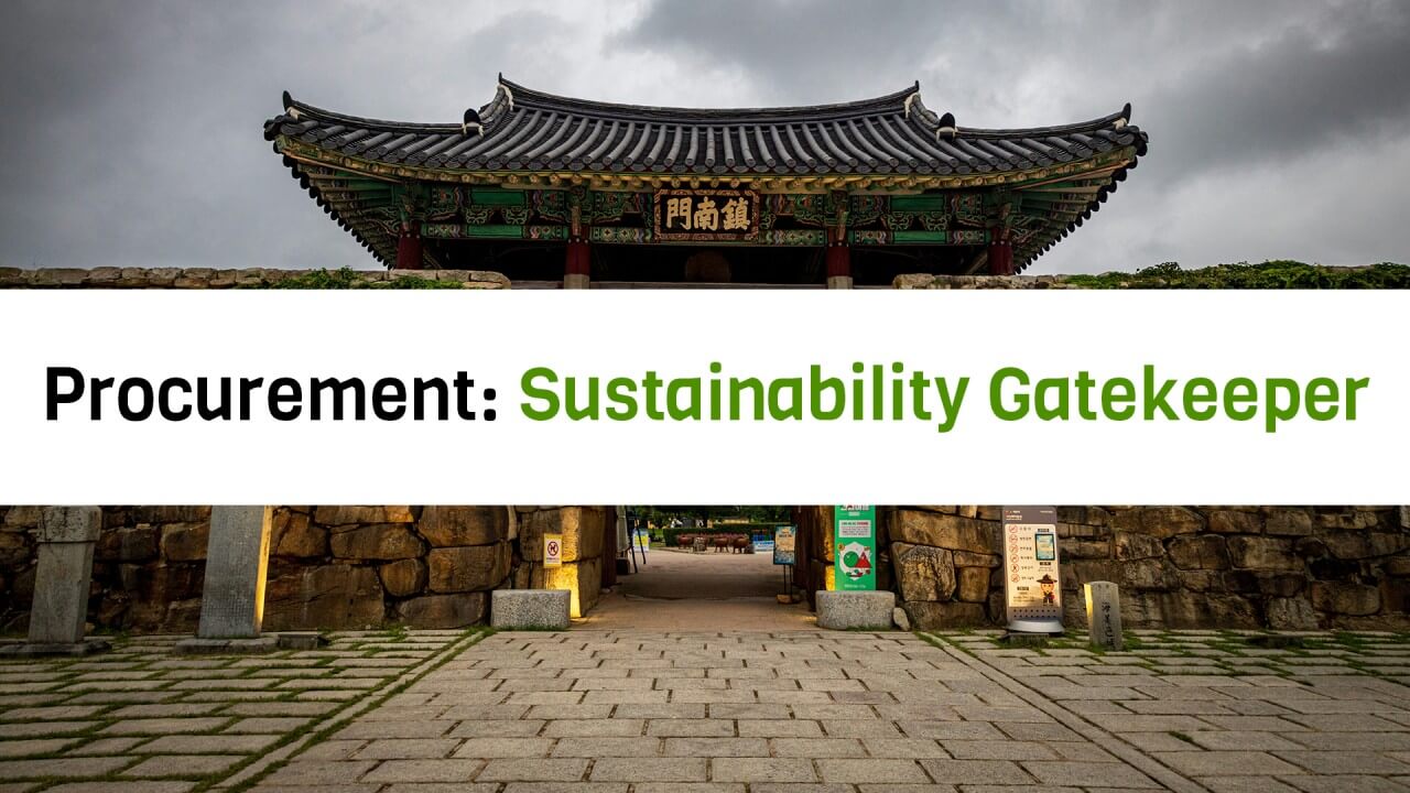 Procurement: Sustainability Gatekeeper Jan 18th, 2024